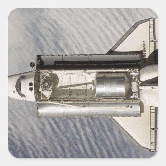 Space Shuttle Endeavour 9 Square Sticker (Front)