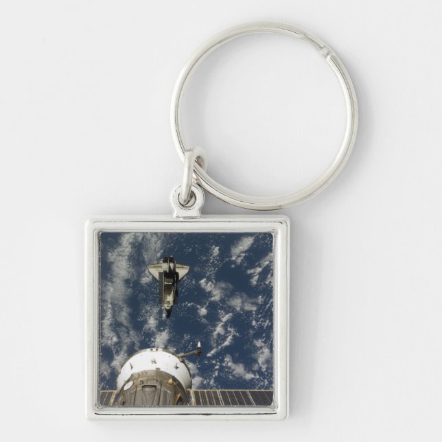 Space Shuttle Endeavour and a Soyuz spacecraft Keychain (Front)