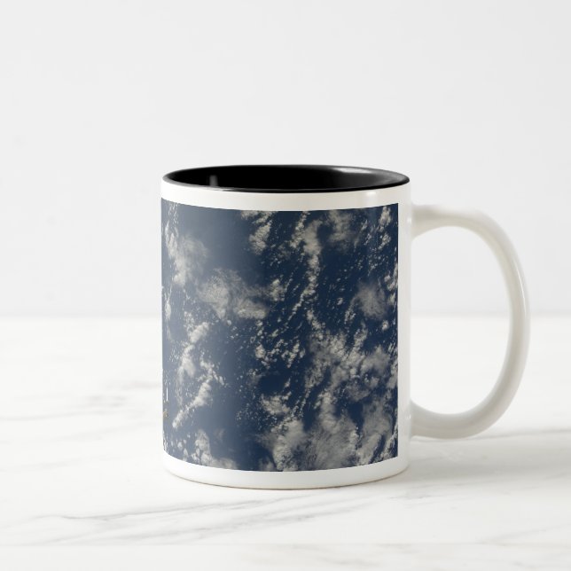 Space Shuttle Endeavour and a Soyuz spacecraft Two-Tone Coffee Mug (Right)