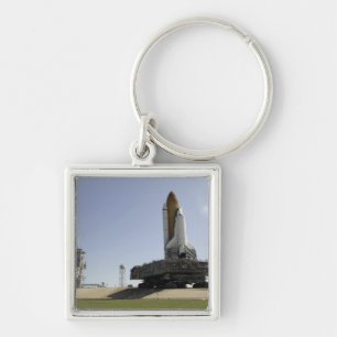 Space Shuttle Endeavour approaches the launch p Keychain
