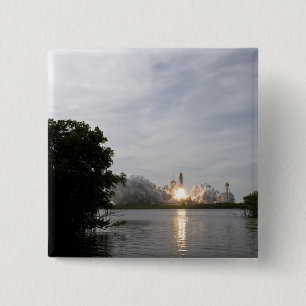 Space Shuttle Endeavour lifts off 3 2 Inch Square Button