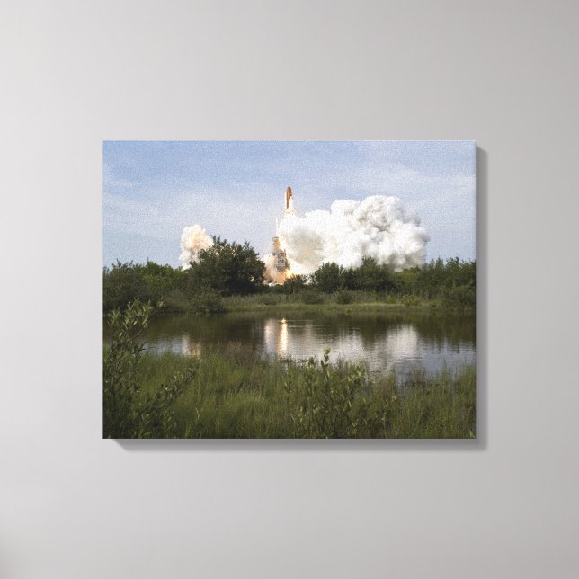 Space Shuttle Endeavour lifts off 4 Canvas Print (Front)