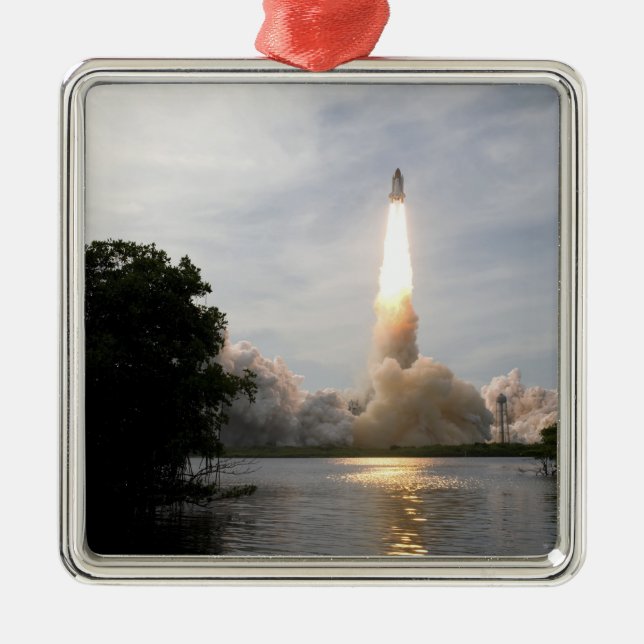 Space Shuttle Endeavour lifts off 4 Metal Ornament (Front)