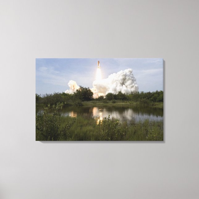 Space Shuttle Endeavour lifts off 5 Canvas Print (Front)