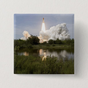 Space Shuttle Endeavour lifts off 7 2 Inch Square Button