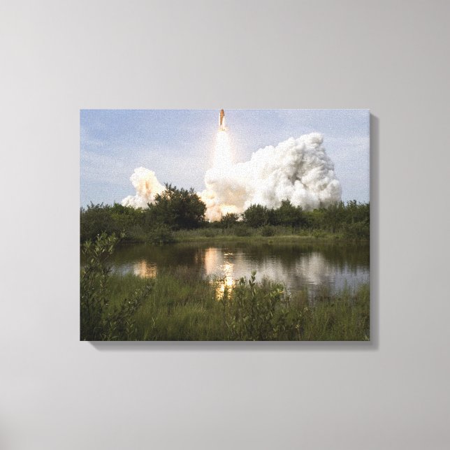 Space Shuttle Endeavour lifts off 7 Canvas Print (Front)