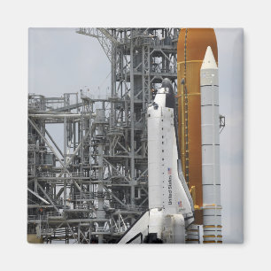 Space Shuttle Endeavour on the launch pad 2 Magnet