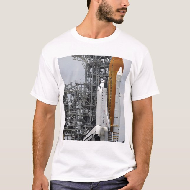 Space Shuttle Endeavour on the launch pad 2 T-Shirt (Front)