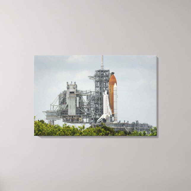 Space Shuttle Endeavour on the launch pad 3 Canvas Print (Front)