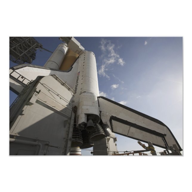 Space Shuttle Endeavour on the launch pad 3 Photo Print (Front)