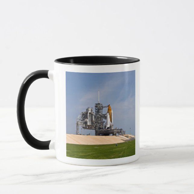 Space Shuttle Endeavour on the launch pad 4 Mug (Left)