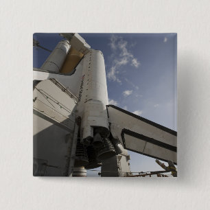 Space Shuttle Endeavour on the launch pad 6 2 Inch Square Button