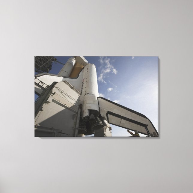Space Shuttle Endeavour on the launch pad 6 Canvas Print (Front)