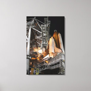 Space Shuttle Endeavour on the launch pad Canvas Print