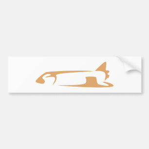 Space Shuttle in Swish Drawing Style Bumper Sticker
