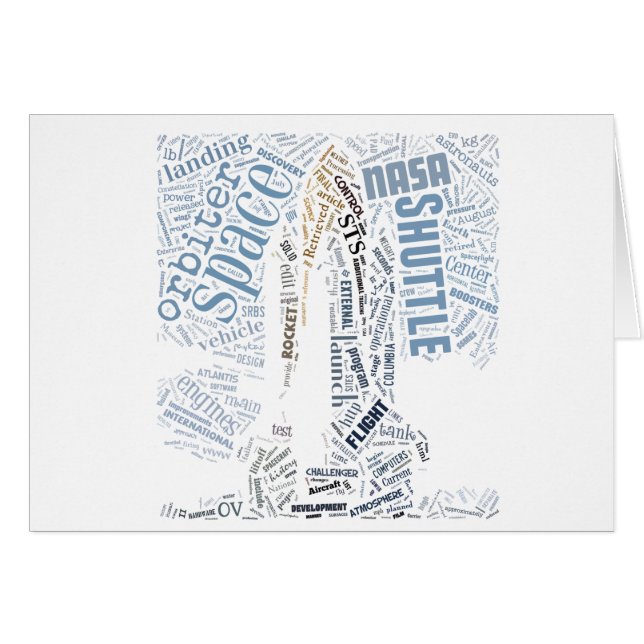 Space Shuttle in Tagxedo (Front Horizontal)