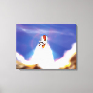 Space Shuttle Launch Illustration Canvas Print