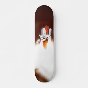 Space Shuttle Launch Illustration Skateboard