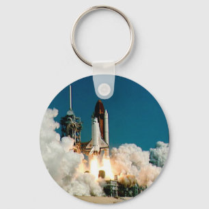 SPACE SHUTTLE LAUNCH - NASA ROCKET PHOTO KEYCHAIN
