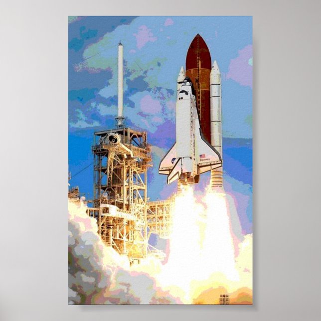 Space Shuttle launch Poster (Front)