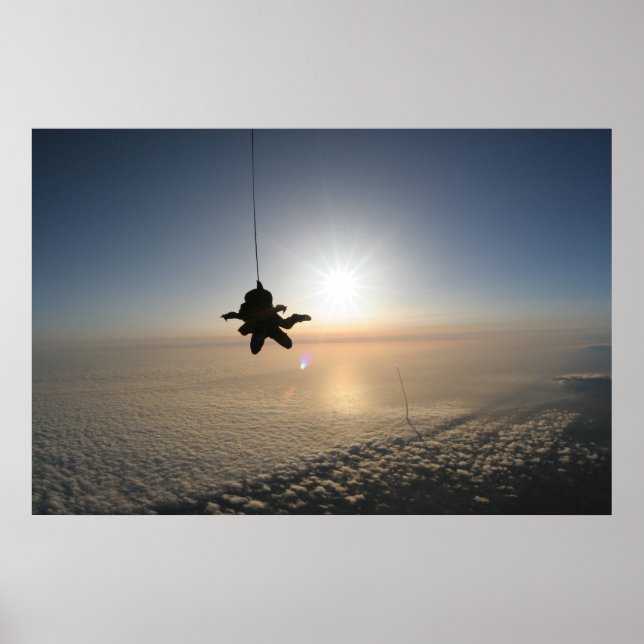 Space Shuttle Launch - Skydiver's View Poster (Front)
