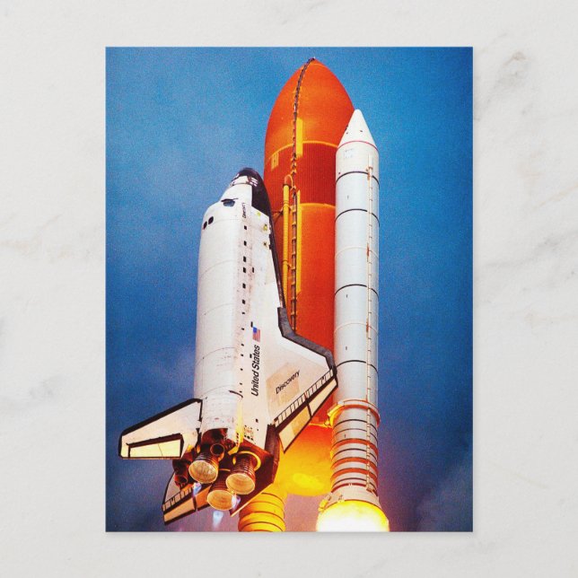 Space Shuttle lift off into space postcard (Front)