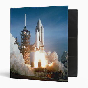 Space Shuttle Lifts Off - See Both Sides Binder