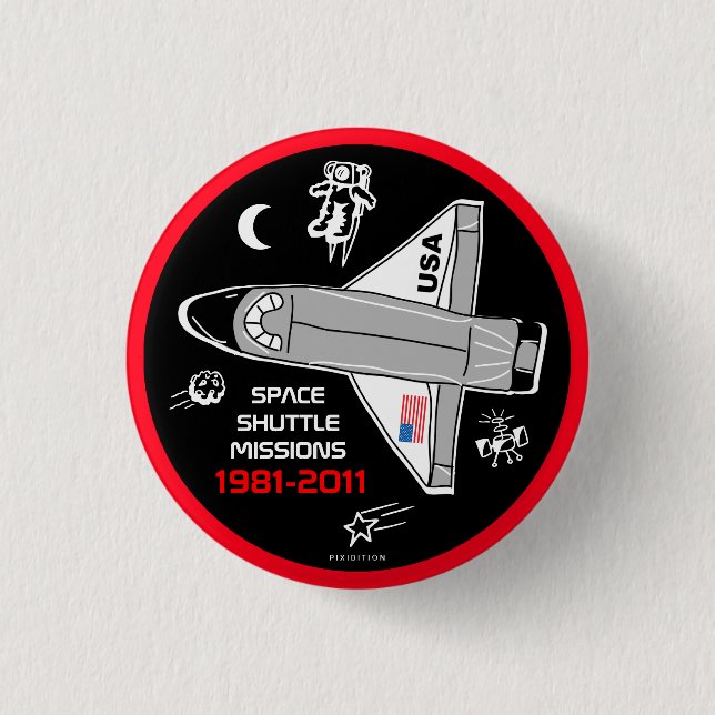 Space Shuttle Missions Button 5 (Front)