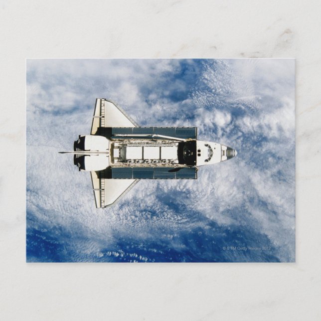 Space Shuttle Orbiting Earth 3 Postcard (Front)