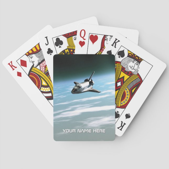 Space shuttle. Personalized  Playing Cards (Back)