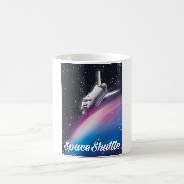 Space shuttle Science fiction space poster Magic Mug (Center)