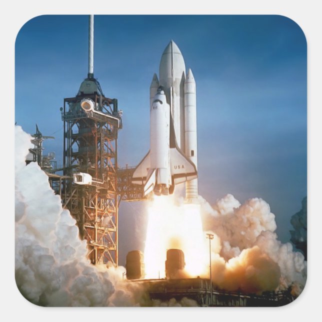 "Space Shuttle" Square Sticker (Front)