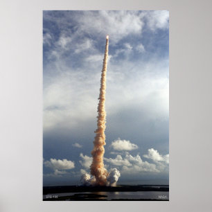 Space Shuttle STS-106 in flight Poster