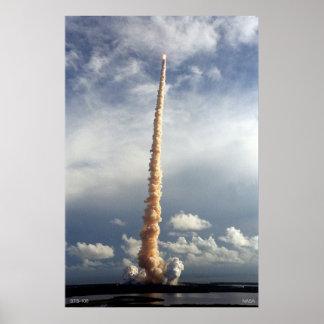 Space Shuttle STS-106 in flight Poster