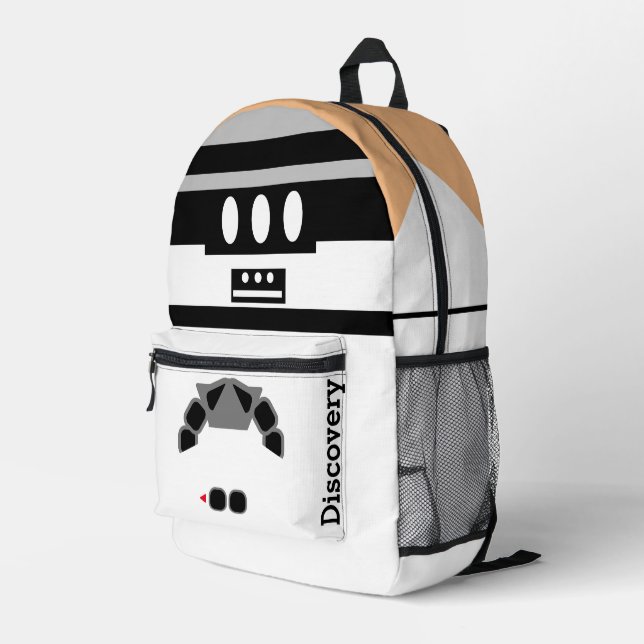Space Shuttle Themed Printed Backpack (Back Corner Right)