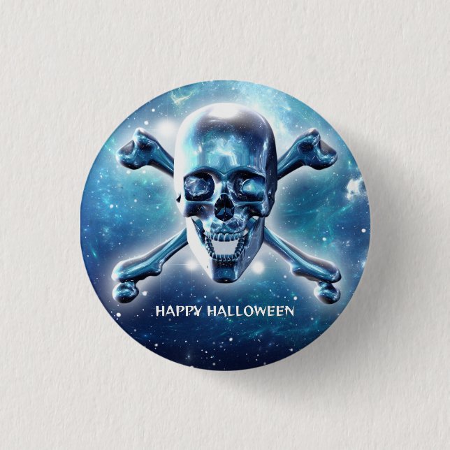 Space skull. Customized 1 Inch Round Button (Front)
