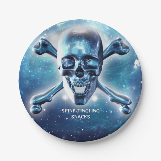Space skull. Customized Paper Plate (Front)