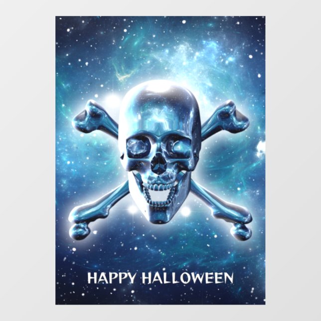 Space skull. Customized Window Cling (Sheet)