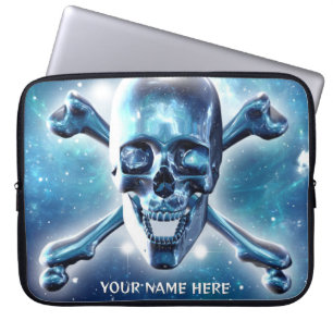 Space skull. Personalized Laptop Sleeve