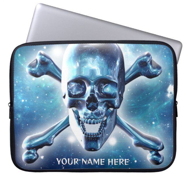 Space skull. Personalized Laptop Sleeve (Front)