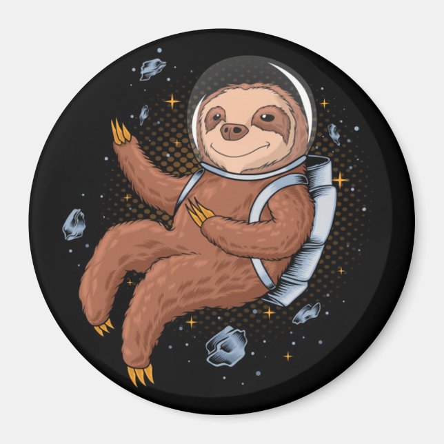 Space Sloth Magnet (Front)