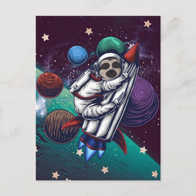 Space Sloth Postcard (Front)
