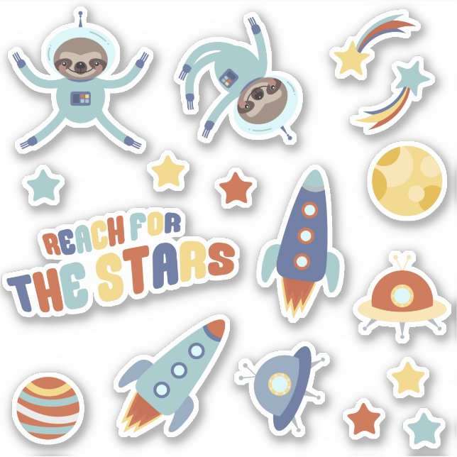 Space Sloths Stars Planets Kids (Front)