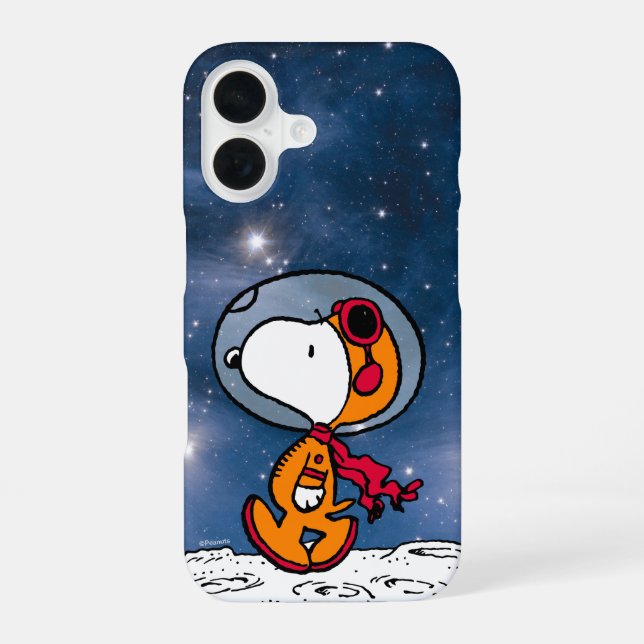 SPACE | Snoopy Astronaut iPhone 16 Case (Back)