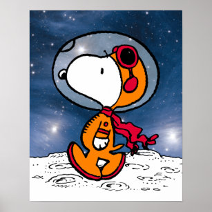 SPACE   Snoopy Astronaut Poster