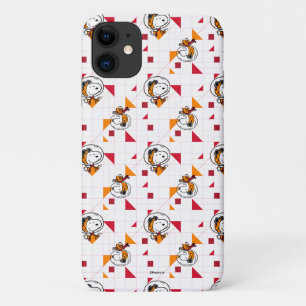 SPACE   Snoopy Space Suit White Pattern iPhone 11 Case