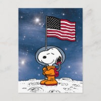SPACE | Snoopy With Flag Astronaut