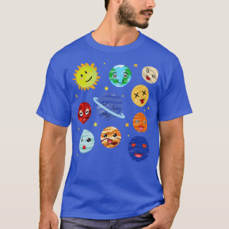 Space Solar System Cute Planets Astronomy T-Shirt