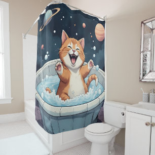 Space Spa Cat – Cosmic Bubble Bath Fun