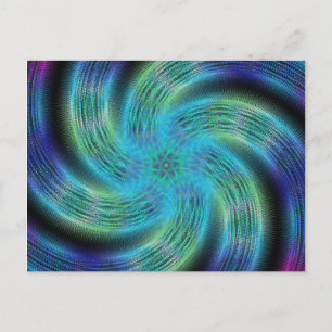 Space spiral postcard